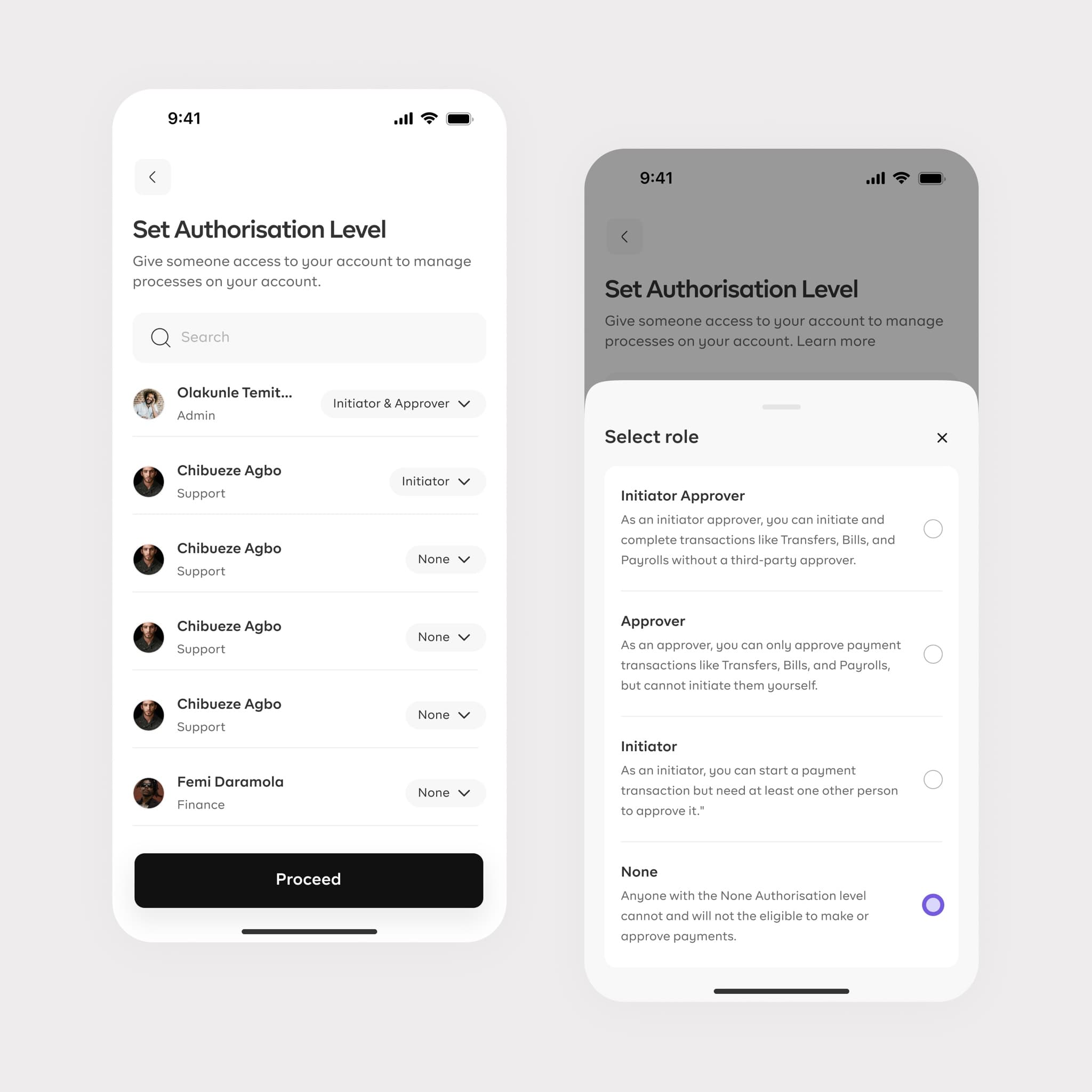 Sub-accounts screen 3