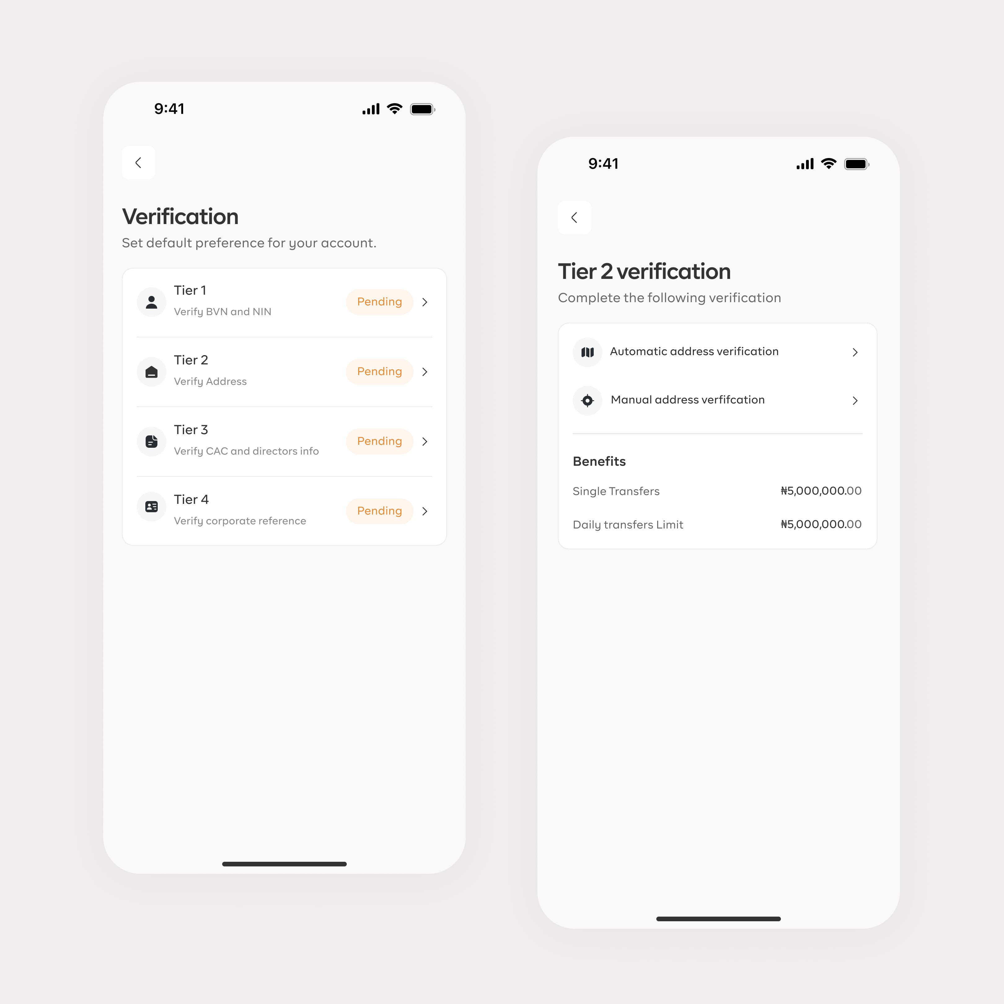 KYC verification screen 3