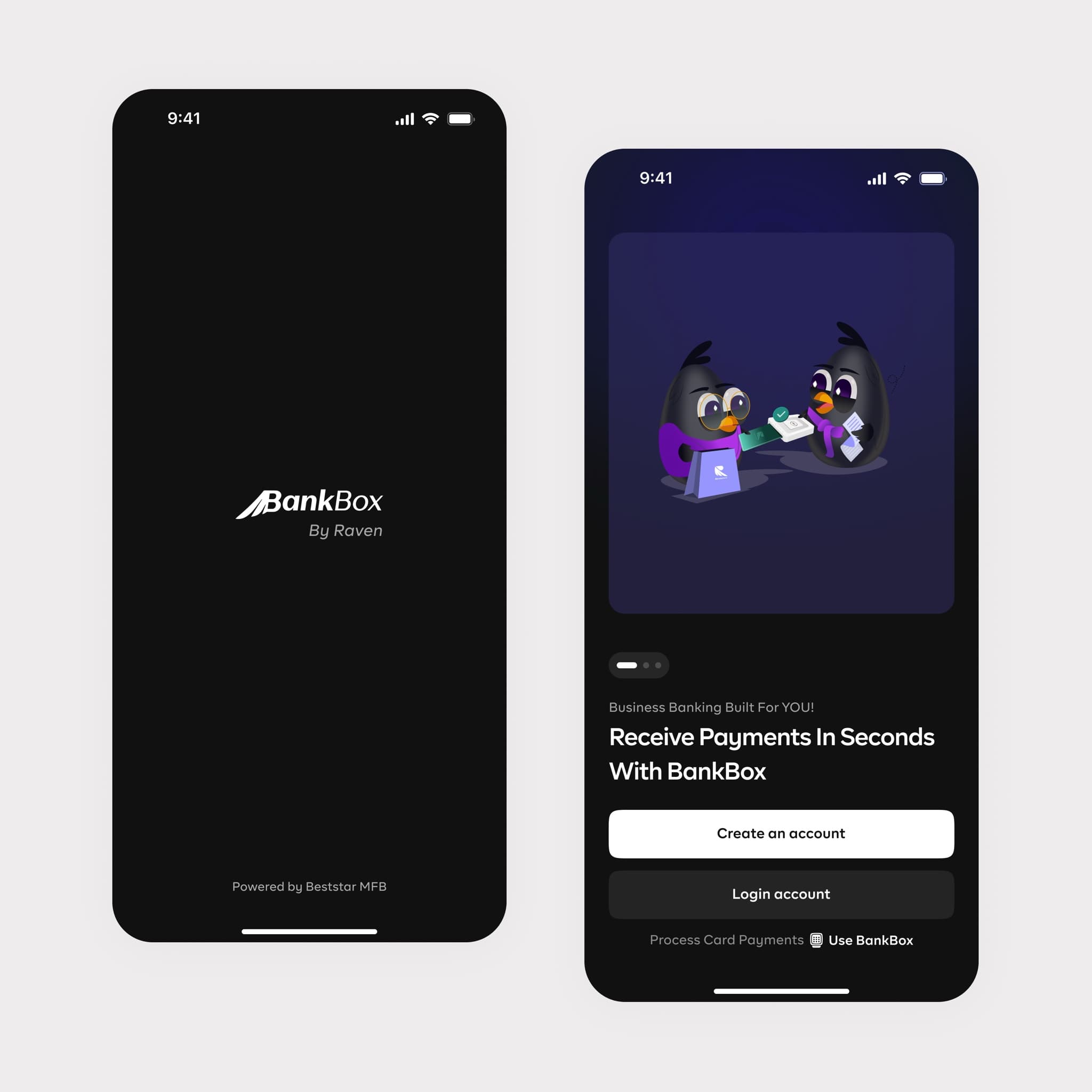 Bankbox onboarding screen 1