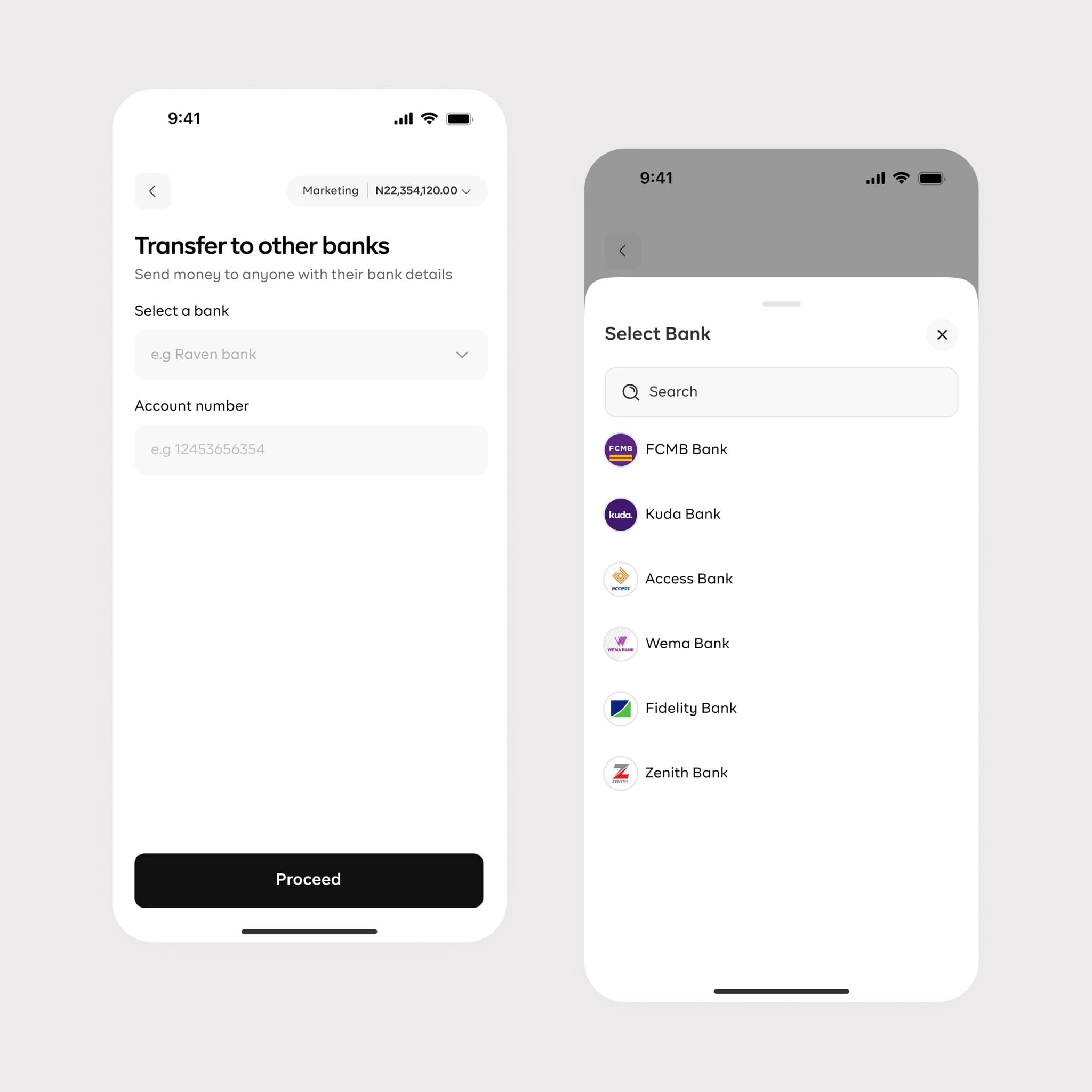Sending and receiving money screen 3