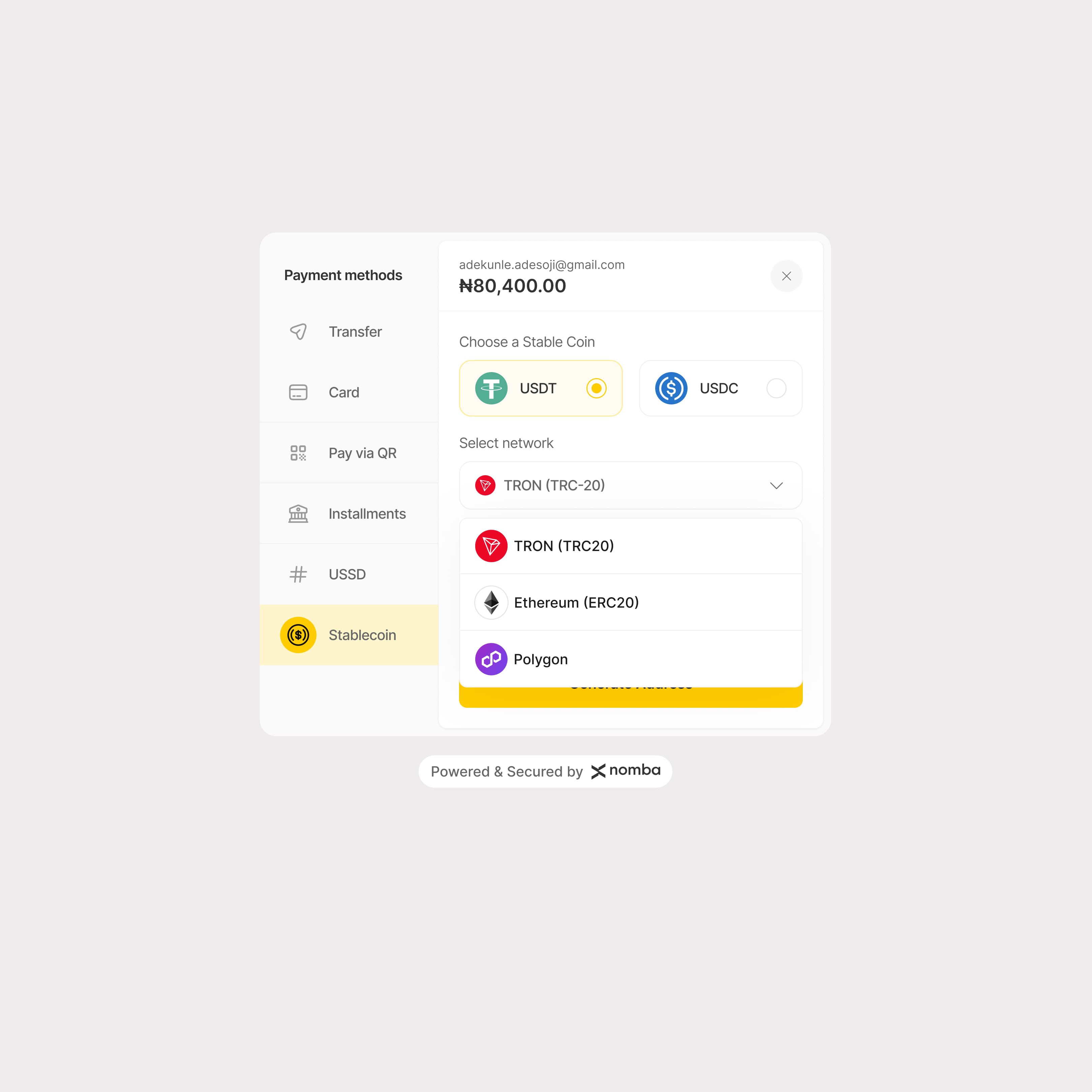 Blockchain network selection