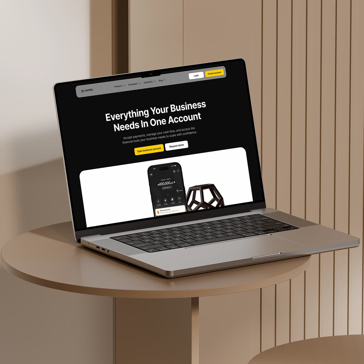 Nomba Website preview