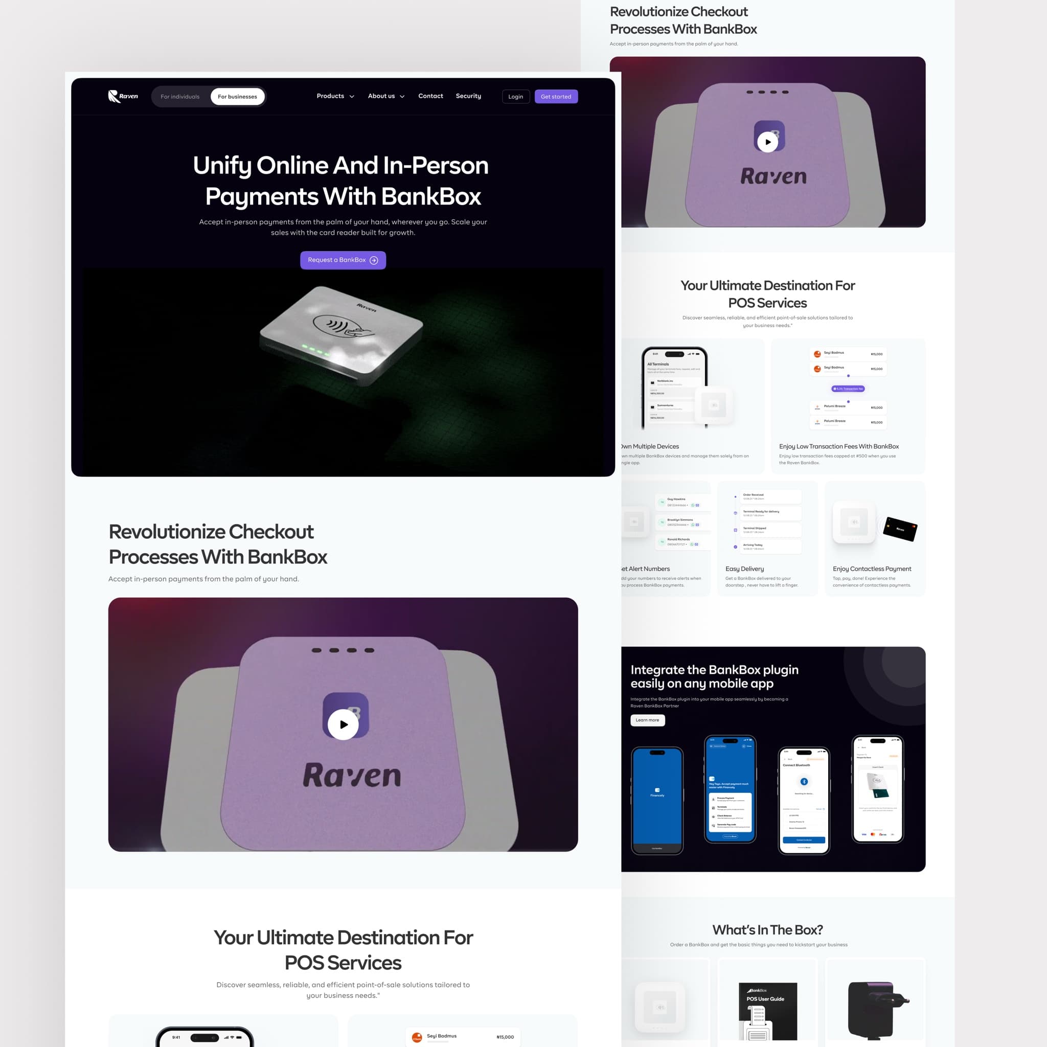Bankbox page on the Raven Bank website